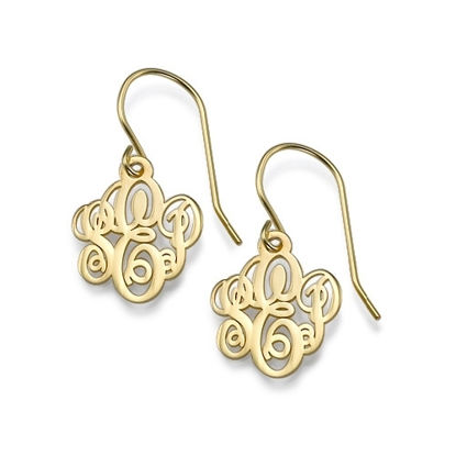 Picture of Monogrammed Earrings in 925 Sterling Silver