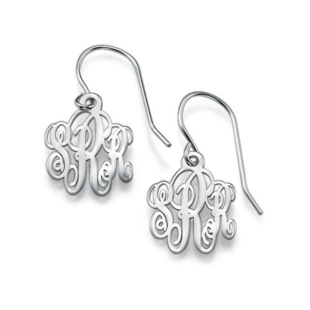 Picture of Monogrammed Earrings in 925 Sterling Silver