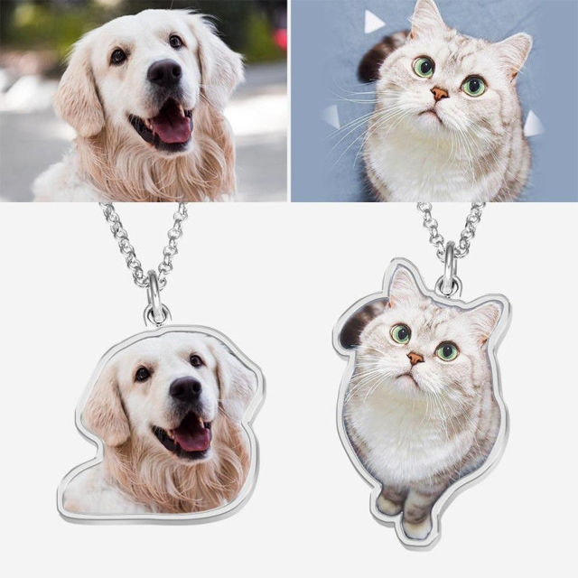 Picture of Photo Necklace Perfect Gift Necklace Platinum Plated Silver
