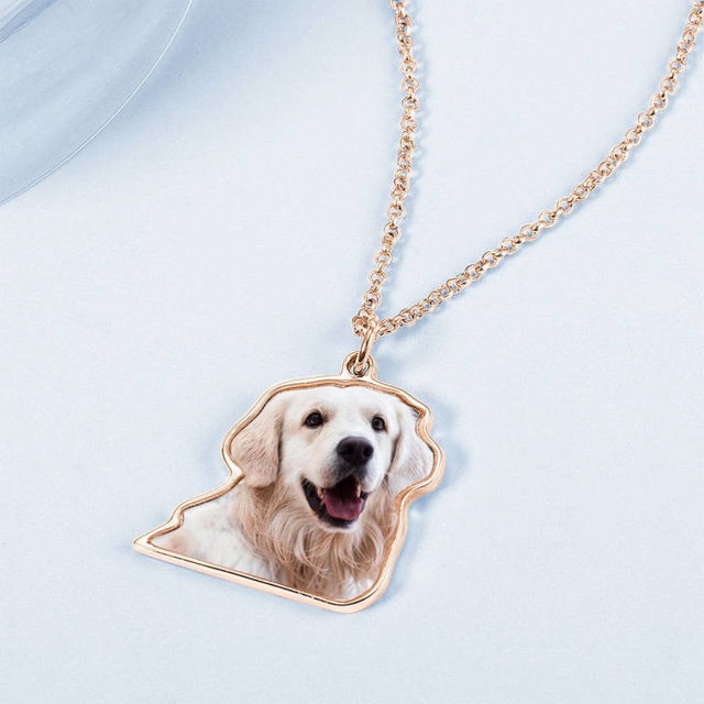 Picture of Photo Necklace Perfect Gift Necklace Platinum Plated Silver