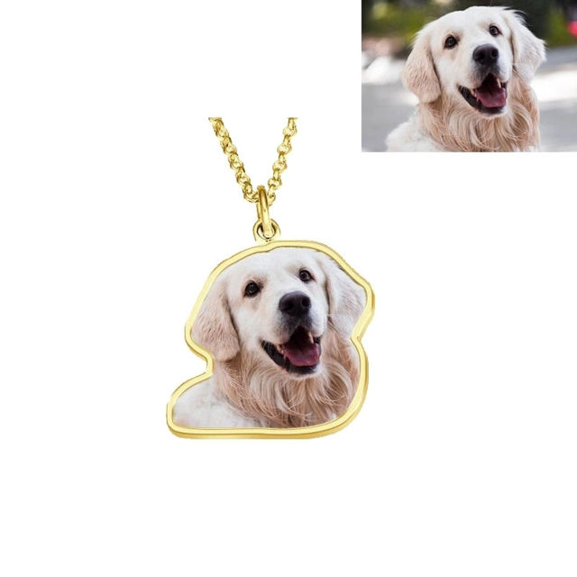 Picture of Photo Necklace Perfect Gift Necklace Platinum Plated Silver