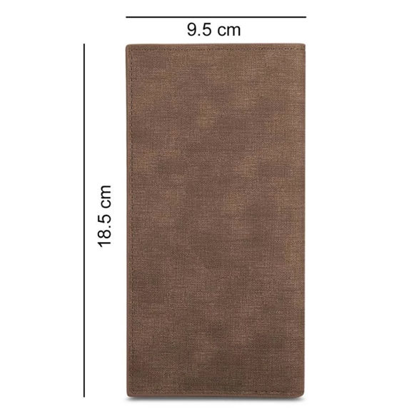 Picture of Ladies/men's Photo Engraved Long Style Bifold Photo Wallet - Brown