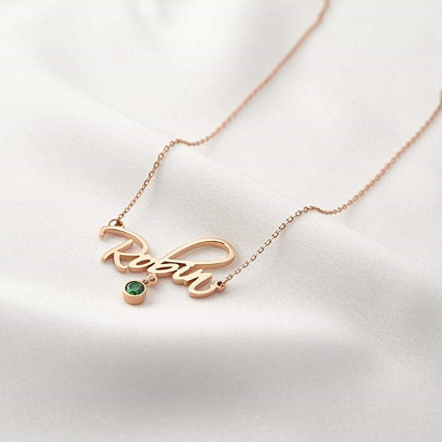 Picture of 925 Sterling Silver Nameplate Personalized Name Necklace on Sale