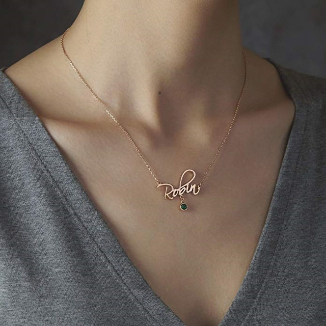 Picture of 925 Sterling Silver Nameplate Personalized Name Necklace on Sale