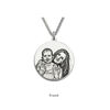 Picture of Personalized Photo Engraved Necklace In 925 Sterling Silver on Sale