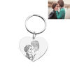 Picture of Personalized Heart Pendant Photo Keychain in 925 Sterling Silver on Sale