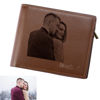 Picture of Custom Photo Men's Trifold Wallet Brown Christmas Gifts