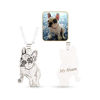 Imagen de Collar personalizado para mascotas de plata de ley 925 - Personaliza con tu adorable mascota