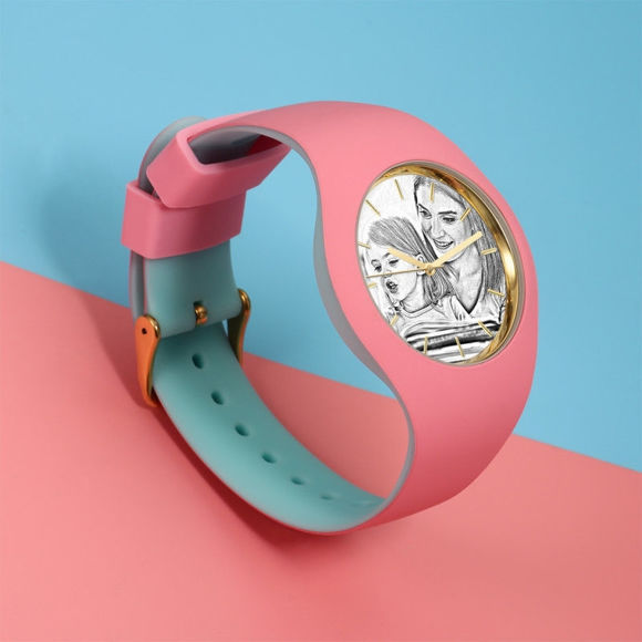Imagen de Reloj fotográfico grabado de silicona para mujer en 3 colores