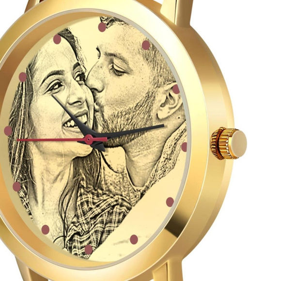 Imagen de Correa de cuerda trenzada de color trenzado con reloj dorado personalizado para mujer