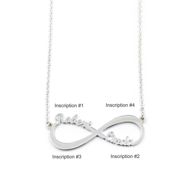 Picture of Infinity Name Necklace in 925 Sterling Silver