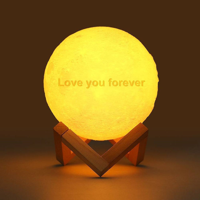 Picture of Magic 3D Personalized Photo Moon Lamp with Touch Control for Lovely Pets (10cm-20cm)