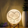 Picture of Personalized 3D Moon Lamp with Touch Control Big Heart Shape (10cm-20cm)