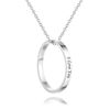Picture of Personalized Engraved Necklace Keepsake Gift Round-Shaped in 925 Silver