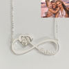Bild von Gravierte Herzanhänger Photo Infinity Name Halskette aus 925er Sterling Silber