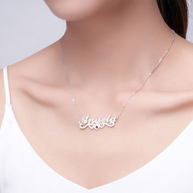 Picture of Stylish Personalized Name Necklace in 925 Sterling Silver