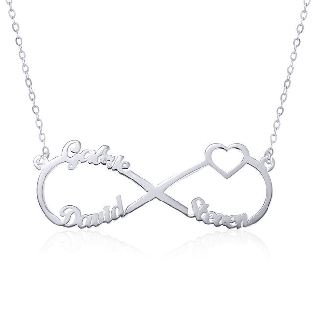 Picture of Infinity Sterling Silver Custom Made Any Name Pendant Necklace