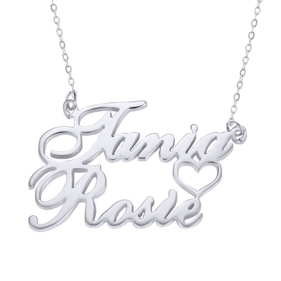 Bild von Personalized Two Line Name Necklace in 925 Sterling Silver