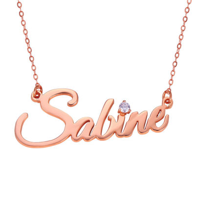 Image de Nom personnalisé collier en bijoux en argent sterling 925 cadeaux pour femmes