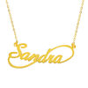Image de Collier personnalisé avec nom connecté en argent sterling 925 - Personnalisez avec n'importe quel nom ou pierre de naissance | Collier Prénom Personnalisé Argent 925