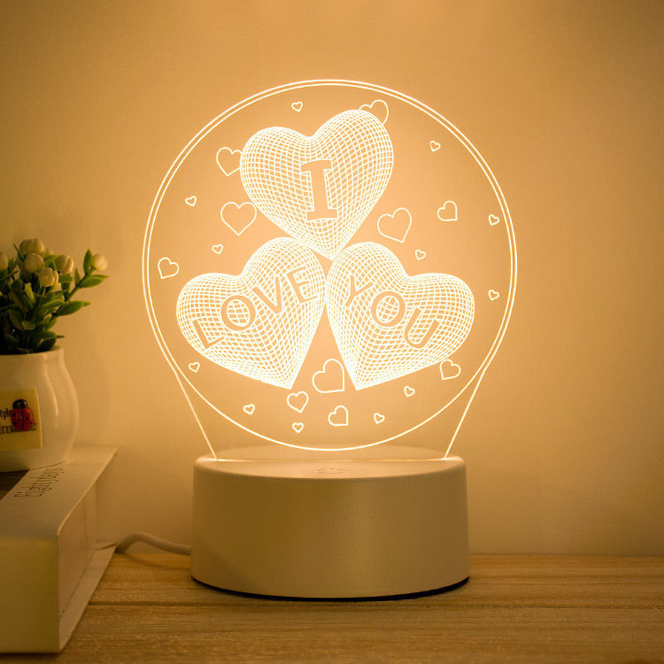 3D Illusion LED Night Lights in Various Shapes - Personalized Gifts ...