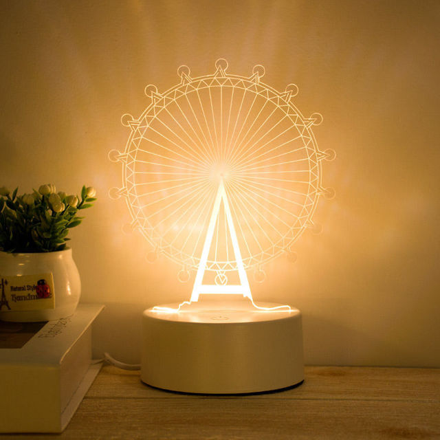 Picture of 3D Illusion LED Night Lights in Various Shapes