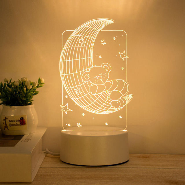 Picture of 3D Illusion LED Night Lights in Various Shapes