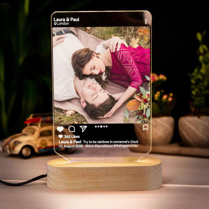 Imagen de Lámpara de noche LED 3D estilo Instagram personalizada