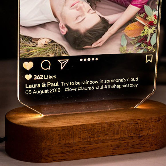 Image de Lampe de nuit LED 3D personnalisée de style Instagram