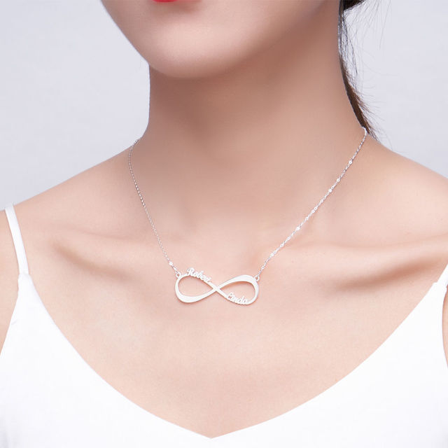 Picture of Infinity Name Necklace in 925 Sterling Silver