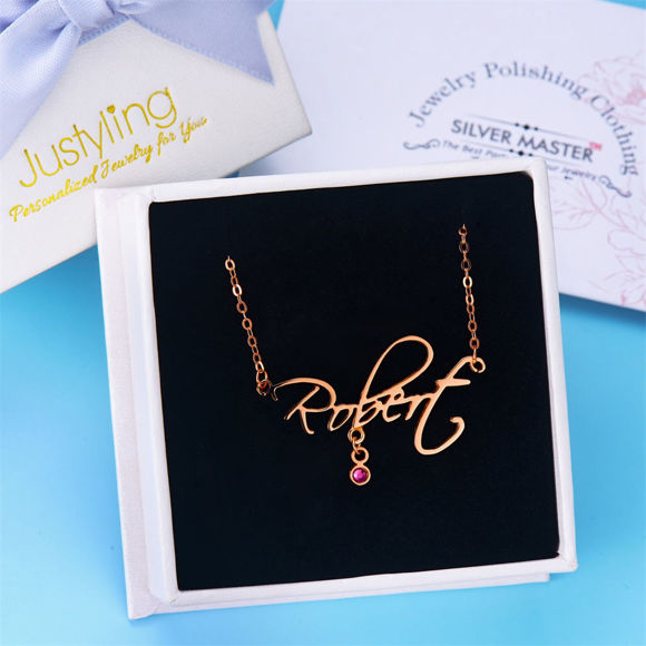 Picture of 925 Sterling Silver Nameplate Personalized Name Necklace