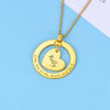 Bild von 925 Sterling Silber personalisierte Herz im Kreis Anhänger Halskette