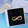 Picture of Engraved Infinity Necklace with Cut Out Heart in 925 Sterling Silver