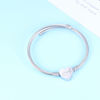 Picture of Stainless Steel Heart Cable Initial Bracelet