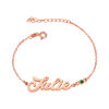 Picture of 925 Sterling Silver Personalized Name Bracelet In Birthstone