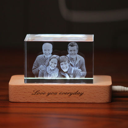 Picture of 3D Laser Crystal Gift in Landscape (Straight Line)