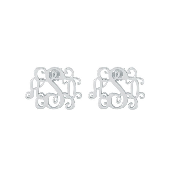 Imagen de Pendientes con nombre personalizado Regalo único en plata 925