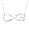 Picture of Infinity Heart In Heart 2 Names Necklace Sterling