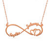 Picture of Infinity Heart In Heart 2 Names Necklace Sterling