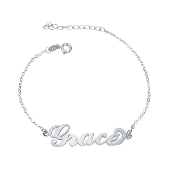 Picture of Personalized 925 Sterling Silver Name Bracelet - Customize with Any Name