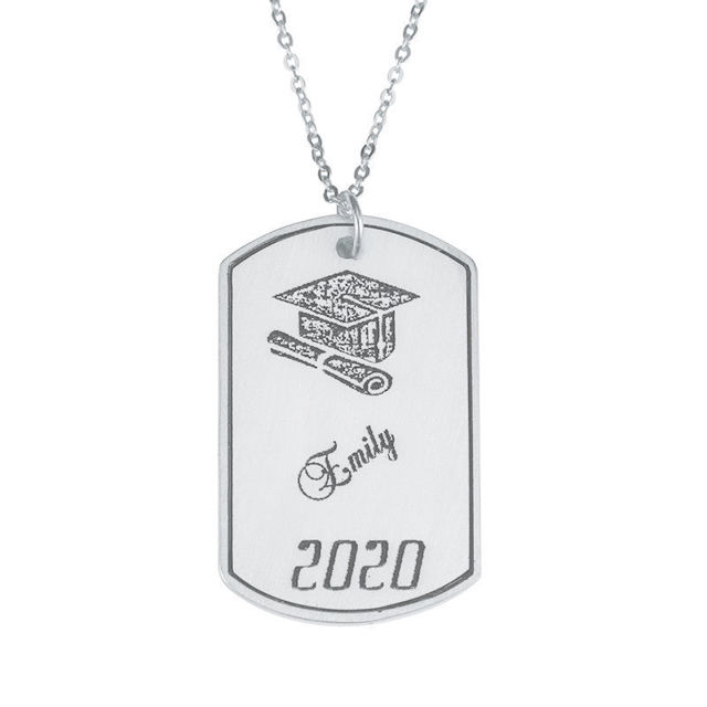 Picture of Graduation Jewelry - Dog Tag Necklace