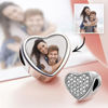 Picture of Heart Photo Charm With Pave CZ in 925 Sterling Silver