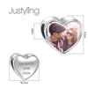 Picture of Heart Engraved Photo Charm in 925 Sterling Silver