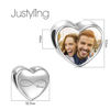 Picture of Infinity Love Heart Photo Charm in 925 Sterling Silver