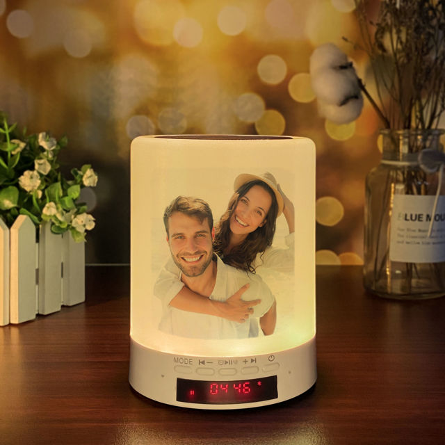 Picture of Personalized Bluetooth Audio Light with Photo & Text