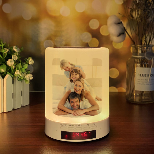 Picture of Personalized Bluetooth Audio Light with Photo & Text