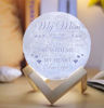Picture of Personalized 3D Moon Lamp with Touch Control Touching Words for Mom (10cm-20cm)