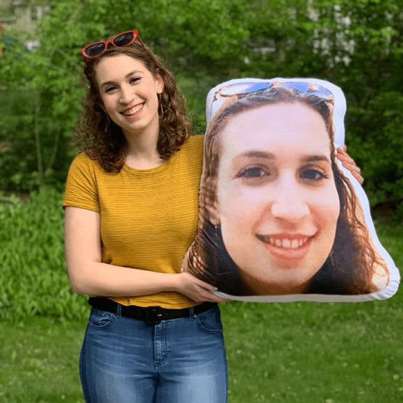 Imagen de Almohada personalizada con foto de rostro humano 3D