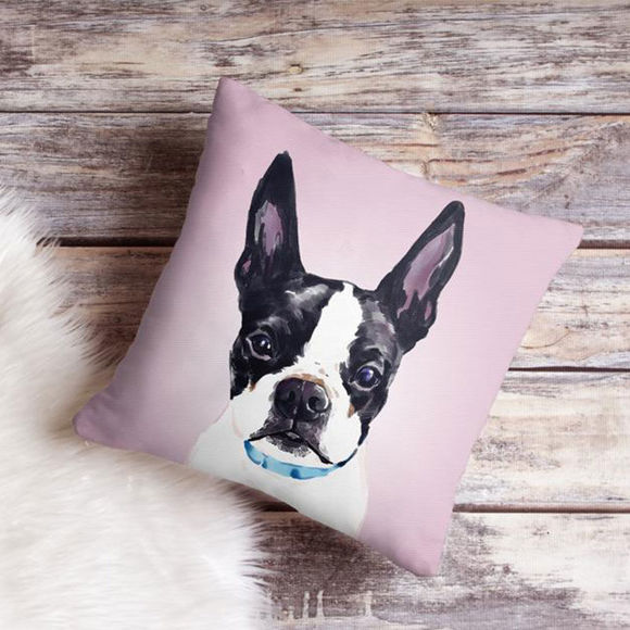 Bild von Personalisiertes Porträt-Haustier-Kissen mit Illustration für Ihr reizendes Haustier - PREMIUMPRODUKT