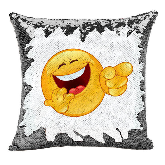 Picture of Magic Cartoon Photo Sequin Pillow With Personalized Name in Various Styles